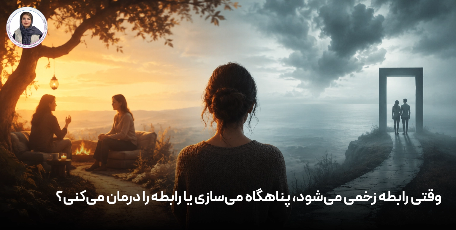 وقتی رابطه زخمی می‌شود، پناهگاه می‌سازی یا رابطه را درمان می‌کنی؟