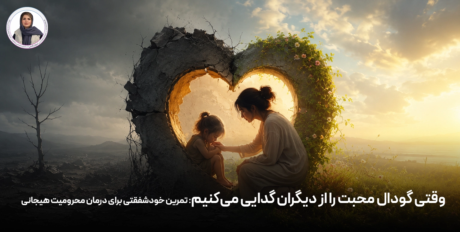 وقتی گودال محبت را از دیگران گدایی می‌کنیم: تمرین خودشفقتی برای درمان محرومیت هیجانی