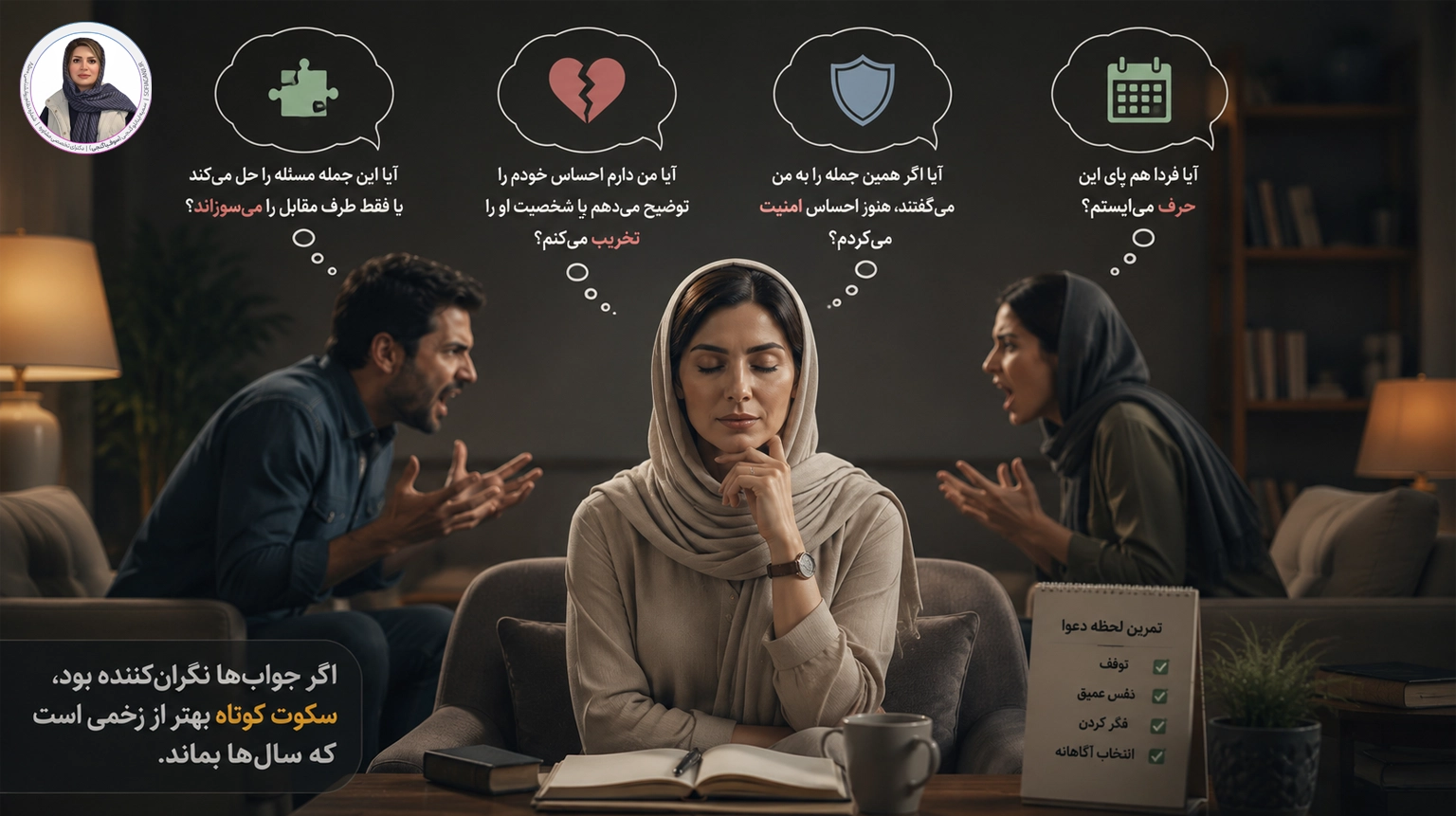 تمرین دکتر گنجی برای لحظه دعوا