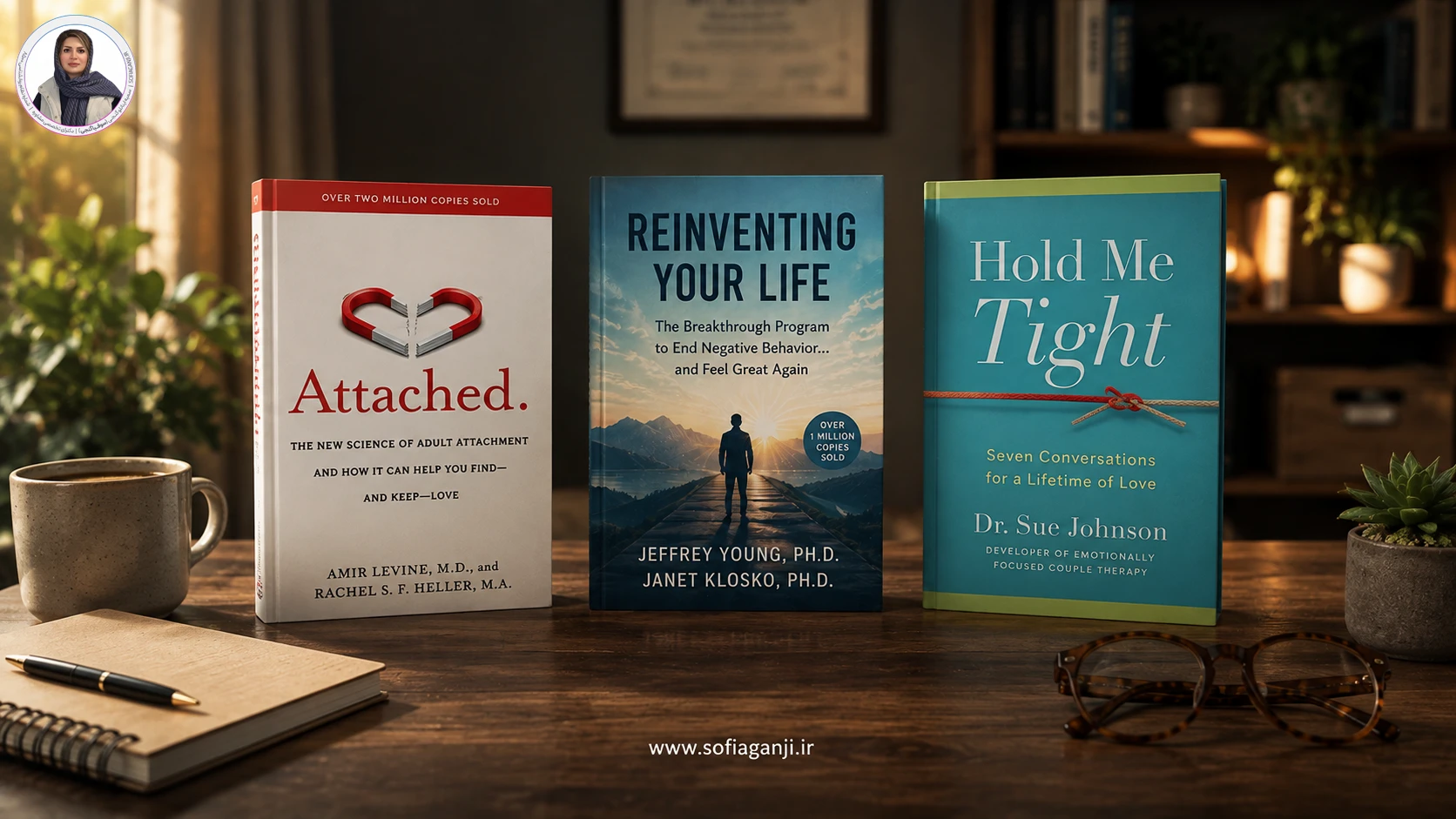  Attached – Amir Levine & Rachel Heller - Reinventing Your Life – Jeffrey Young & Janet Klosko - Hold Me Tight – Dr. Sue Johnson